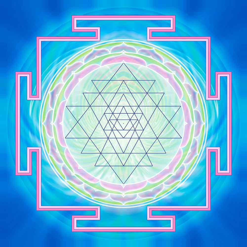 Sri Yantra IV Türkis
