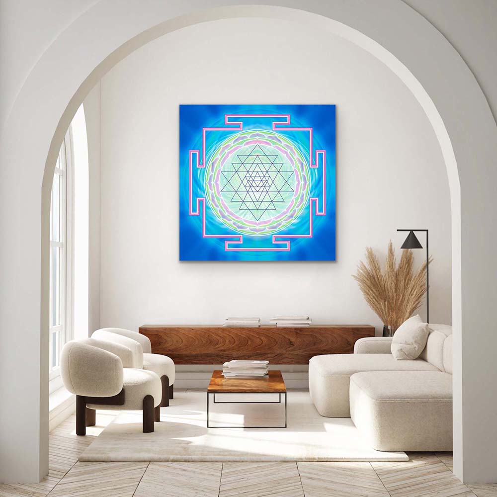 Sri Yantra IV Türkis