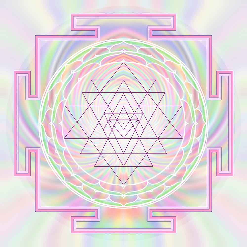 Sri Yantra V Pastell