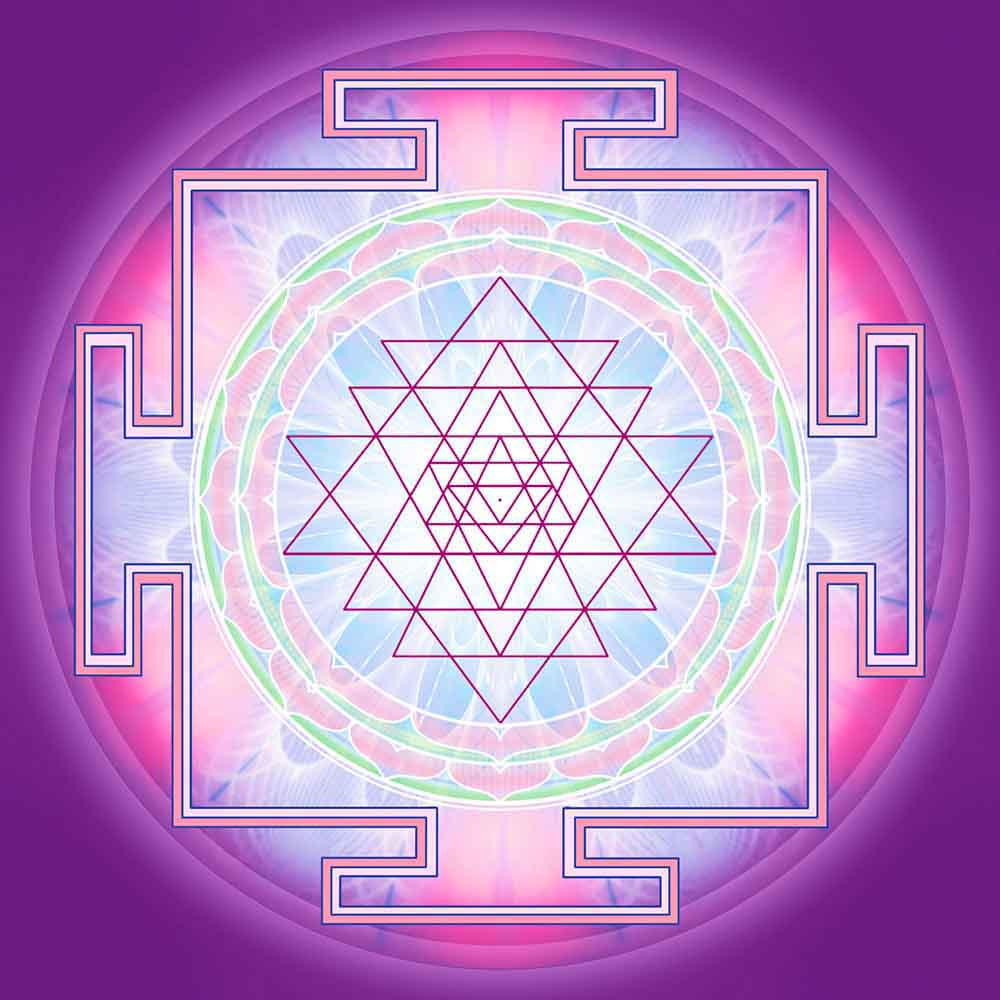 Sri Yantra VI Voilett